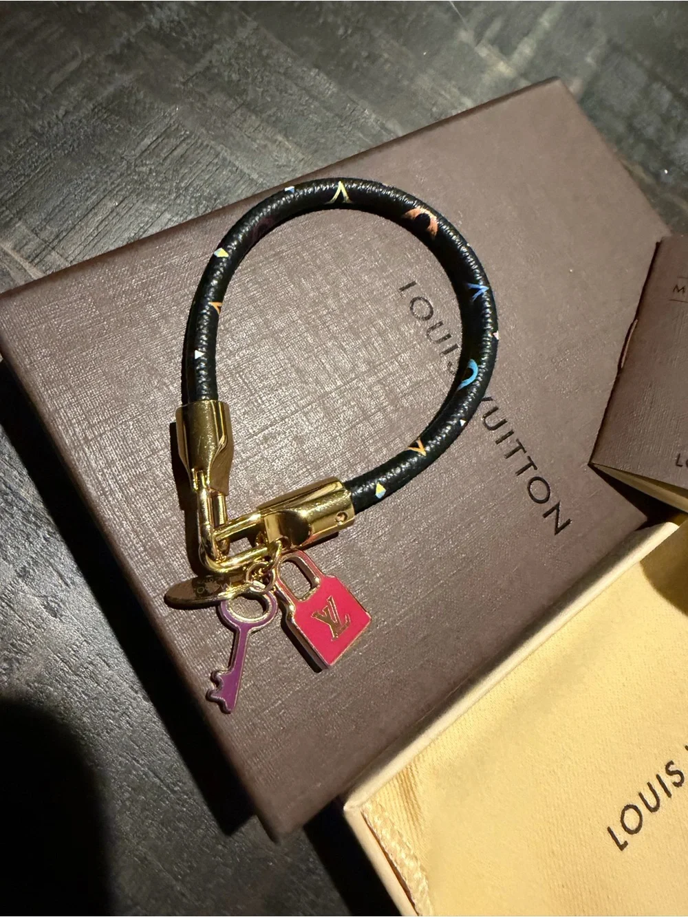 Louis Vuitton Rack It Monogram Multicolore Noir Bracelet